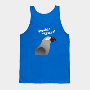 African Grey Parrot Beakie Kisses Tank Top